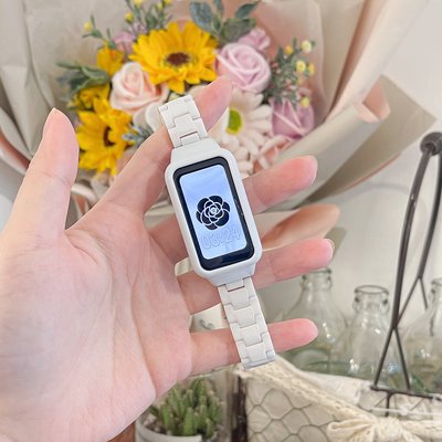 A華為手環6/pro錶帶百年老店榮耀6腕帶陶瓷鍊NFC版智能運動手錶配件替換帶
