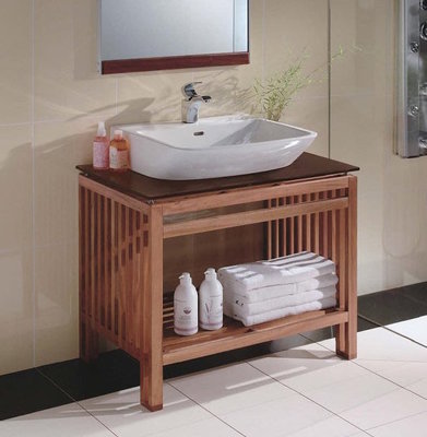 《優亞衛浴精品》CORINS柯林斯實木造型陶瓷抗污面盆實木浴櫃 GL-80