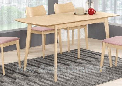 【N D Furniture】台南在地家具-北歐風格洗白色橡膠木實木腳座伸縮餐桌/收合桌折合桌MC