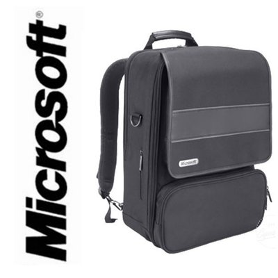 （售）美國帶回 全新 微軟MICROSOFT電腦後背包 多功能側背包出差公事包198 一元起標 書包背包 筆電包商務包