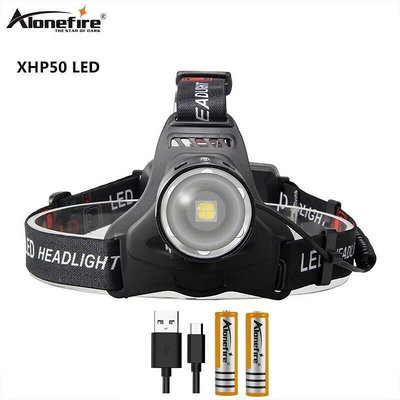 Alonefire HP36 XHP50 LED 頭燈 5000 流明可縮放防水頭燈戶外攀爬