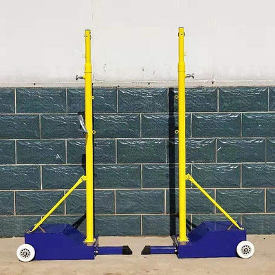 【熱賣精選】標準移動式氣排球羽毛球網柱室內戶外便攜式氣排球可升降網架柱子