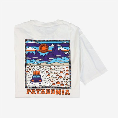 【名創優品】Patagonia Men's T-shirt Comfortable Casual Cotton Short Slee