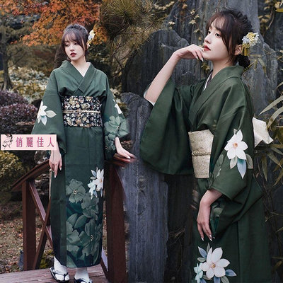 和服女正裝古早改良中國風和服和風浴袍復古洋裝攝影寫真服