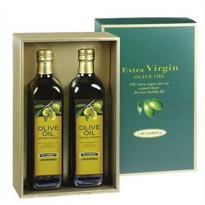台糖特級初榨橄欖油禮盒(750ml/瓶) 2瓶/盒，二盒組 宅配免運☆~年節送禮 頂級橄欖油