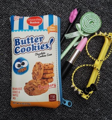 [現貨]餅乾造型手機袋 蜂蜜薯片零錢包 手拿包趣味 韓國卡通拉鍊 可愛創意個性文具筆袋生日交換禮物