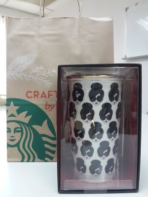 2017星巴克 Starbucks x Alice&amp;Olivia 限量跨界聯名 雙層陶瓷肖像馬克杯/保溫杯/隨行杯