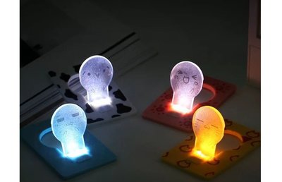 LED卡片燈可愛萌小夜燈搞怪表情顏文字卡片燈(六款造型)