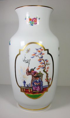 [ 珍寶 ] Meissen 手繪舒爾茨中國人物 大花瓶