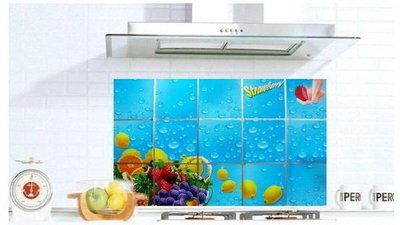 DIY創意組合壁貼/貼紙/牆貼~廚房防油貼 清涼水果