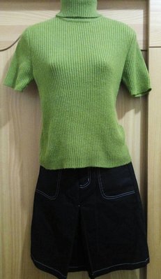 ≪冬之有味≫G2000綠色高領短袖毛衣~不含裙