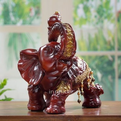 INPHIC-大型樹脂大象凳子工藝品家居飾品擺飾大象紅色