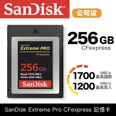 【eYe攝影】SanDisk Extreme PRO CFexpress® Type B 256GB高速記憶卡 公司貨