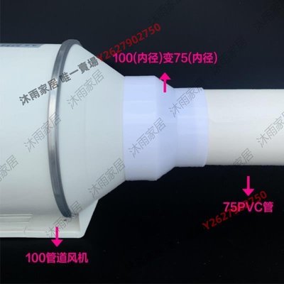 ABS塑料新風管道變徑圈排風管異徑大小頭PVC管轉換接頭100變75MM-沐雨家居Y2627902750