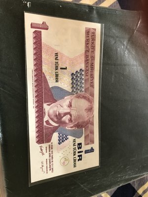 土耳其(Turkey), 1 New Lira, 2005年, 98成新, 稀少紙鈔!!