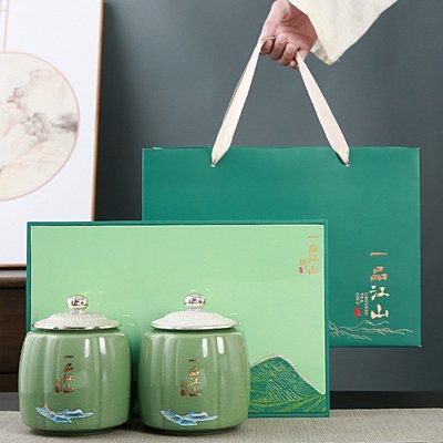 【熱賣下殺價】新款綠茶茶葉罐禮盒包裝盒高檔龍井毛尖白茶儲茶罐毛峰半斤儲物罐