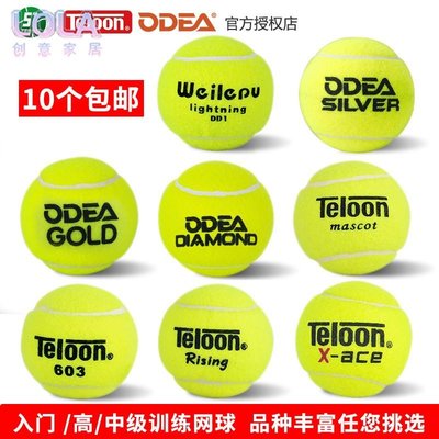 免運-天龙801 603 Rising初学进阶训练比赛单双人高弹耐磨网球10个包邮-LOLA創意家居