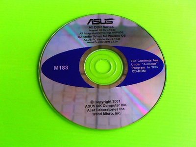《啄木鳥小舖》＜DRIVER~CD＞華碩 Ali DDR系列主機板驅動光碟(M183)[適用Win 98,2000]