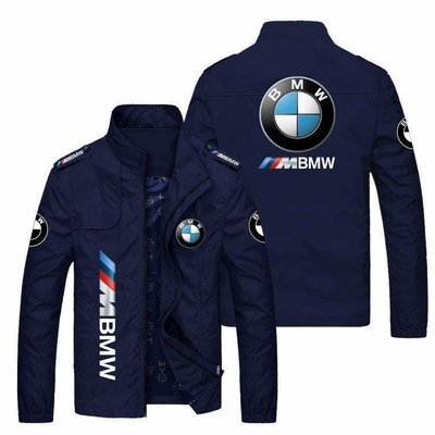 BMW 寶馬 車標印花夾克來圖定制寬松運動潮流男士秋冬款飛行員外套