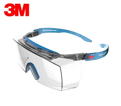 3M 安全眼鏡 SF3701XASGAF-BLU 防霧安全眼鏡 可與近視眼鏡同時配戴