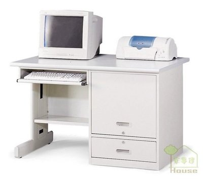 [ 家事達 ] OA-245-2 鋼製直立式電腦桌(130*60*74cm) 特價 書桌 辦公桌
