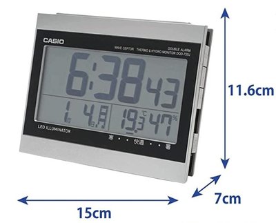 日本進口 限量品 正品   SIO卡西歐日曆座鐘桌鐘鬧鐘 溫溼度計時鐘LED電子鐘電波時鐘送禮禮品