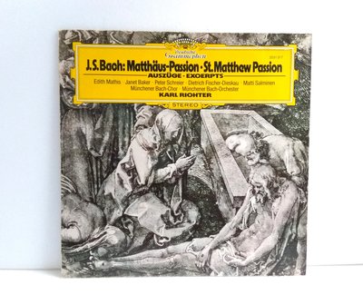 歐洲老物-德國老件-1980德國黑膠唱片-馬太受難曲Matthew Passion