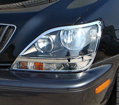 圓夢工廠 Lexus RX300 1998~2004 改裝 鍍鉻銀 車燈框 前燈框 大燈框 頭燈框 鍍鉻銀亮框飾貼