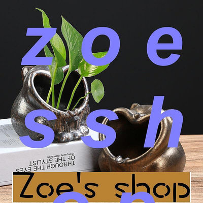 zoe-花器 種植盆 綠蘿水培銅錢草專用花盆陶瓷創意個性無孔水養植物水仙花