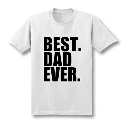 圓領短袖T恤歐美風格父親節禮物爸爸best dad ever 短袖T恤男女圓領大碼純棉