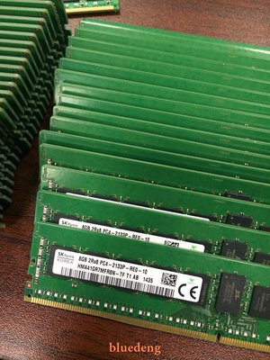 SK現代海力士 8G 2RX8 PC4-2133P DDR4 ECC REG RDIMM 伺服器記憶體