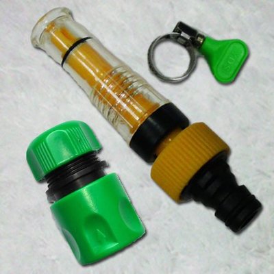 外銷德國款 魔特萊透明黃 加壓水槍 配件包(3件式)-配合家中水管使用-加壓 高壓清洗/清潔洗/洗門窗