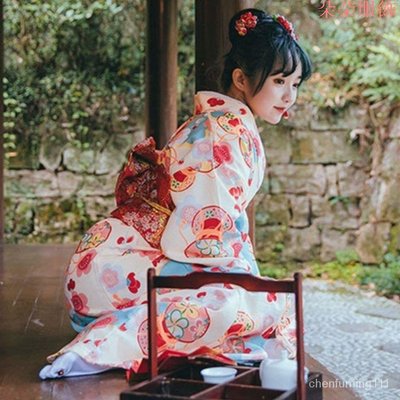 cospaly 日本 和服 傳統服飾 和服改良女日式中國風正裝傳統女裝拍照浴衣日本神明少女vintage