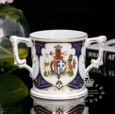 【吉事達】英國皇冠德貝瓷 Royal Crown Derby 1996年菲力浦親王75週年生日限量骨瓷皇室尊享茶杯咖啡杯