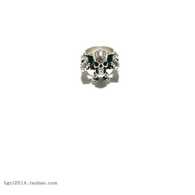 【Japan潮牌館】chrome hearts 克羅心 特價 925純銀大骷髏怪獸FOIT大號做舊泰銀銀飾戒指指環