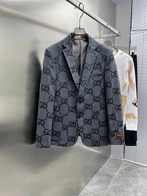 古奇  Gucci  2024ss春秋新款 西裝 西服  ，專柜面料 透氣舒適度高，無可挑剔，品牌元素設計理 NO27485