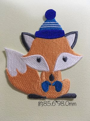 IAN'S 刺繡設計　　狐狸---繡花貼布/繡花貼紙