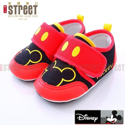 【街頭巷口 Street】Disney 迪士尼 兒童節特價 大頭米奇 魔鬼氈 寶寶學步鞋 KRM453249R 紅色