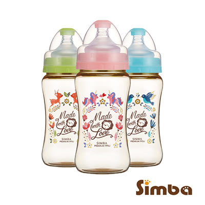 Simba小獅王辛巴桃樂絲PPSU寬口雙凹中奶瓶270ml (三色可挑)390元