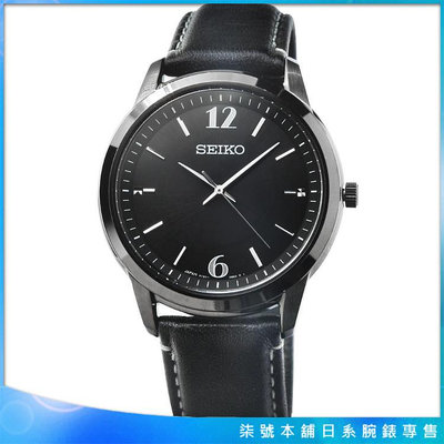 【柒號本舖】SEIKO精工太陽能時尚皮帶男錶-IP黑 / SBPL031