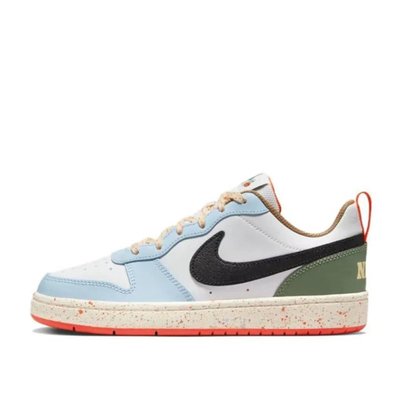 Nike/耐克女鞋Court Borough Low白藍冰淇淋運動休閒鞋DX6052-101