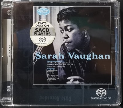 SARAH VAUGHAN 莎拉沃恩 Sarah Vaughan 同名專輯 SACD【歐版已拆如新】只能在SACD播放
