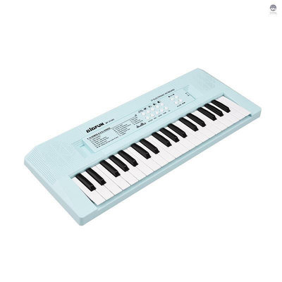 電子鋼琴帶迷你鍵盤 37 鍵電子琴鋼琴 鋼琴 藍色 路