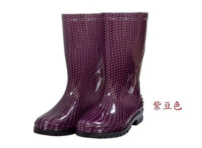 【女雨鞋 中筒雨鞋】雨靴 雨鞋 新晉牌雙色彩紋女靴-靴子.台灣製造【同同大賣場】