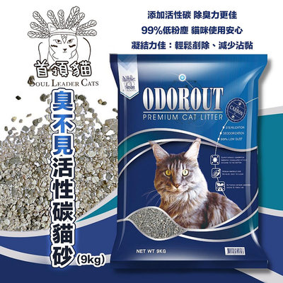 首領貓 臭不見活性碳貓砂 9kg 礦砂 貓砂 活性碳  9公斤