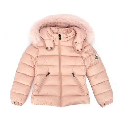 Moncler badyfur 14y!水蜜桃粉毛領外套！大人1號