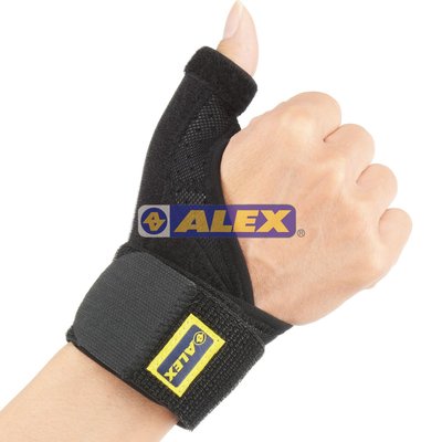 ALEX 護腕 護具 T-41 三支架 護指 運動 健身 防護 舒適 透氣 穩定 保護 羽球 網球 桌球