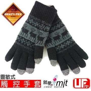 UF72 HEAT1-TEX 防風內長毛保暖 觸控手套 (靈敏型) UF5997 男 黑色 雪地 戶外 旅遊 冬季