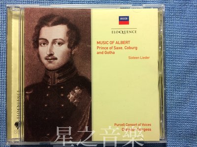 艾伯特王子作品集Music of Albert菩賽爾聲樂合奏團Purcell Consort of Voices二手CD