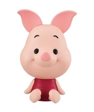 【QQ公仔物語】【NA440】【現貨滿千免運】Disney 迪士尼朋友 P3 維尼 大頭造型 環保扭蛋 單賣 小豬